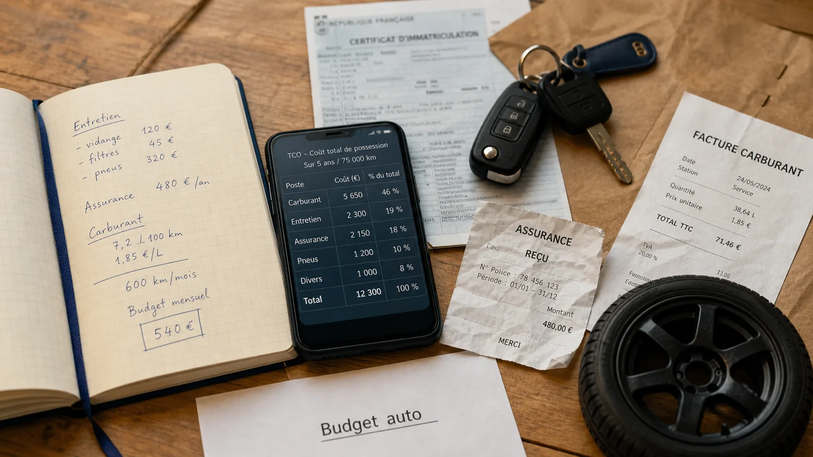 Automobile budget 416 € par mois : postes qui font varier la facture
