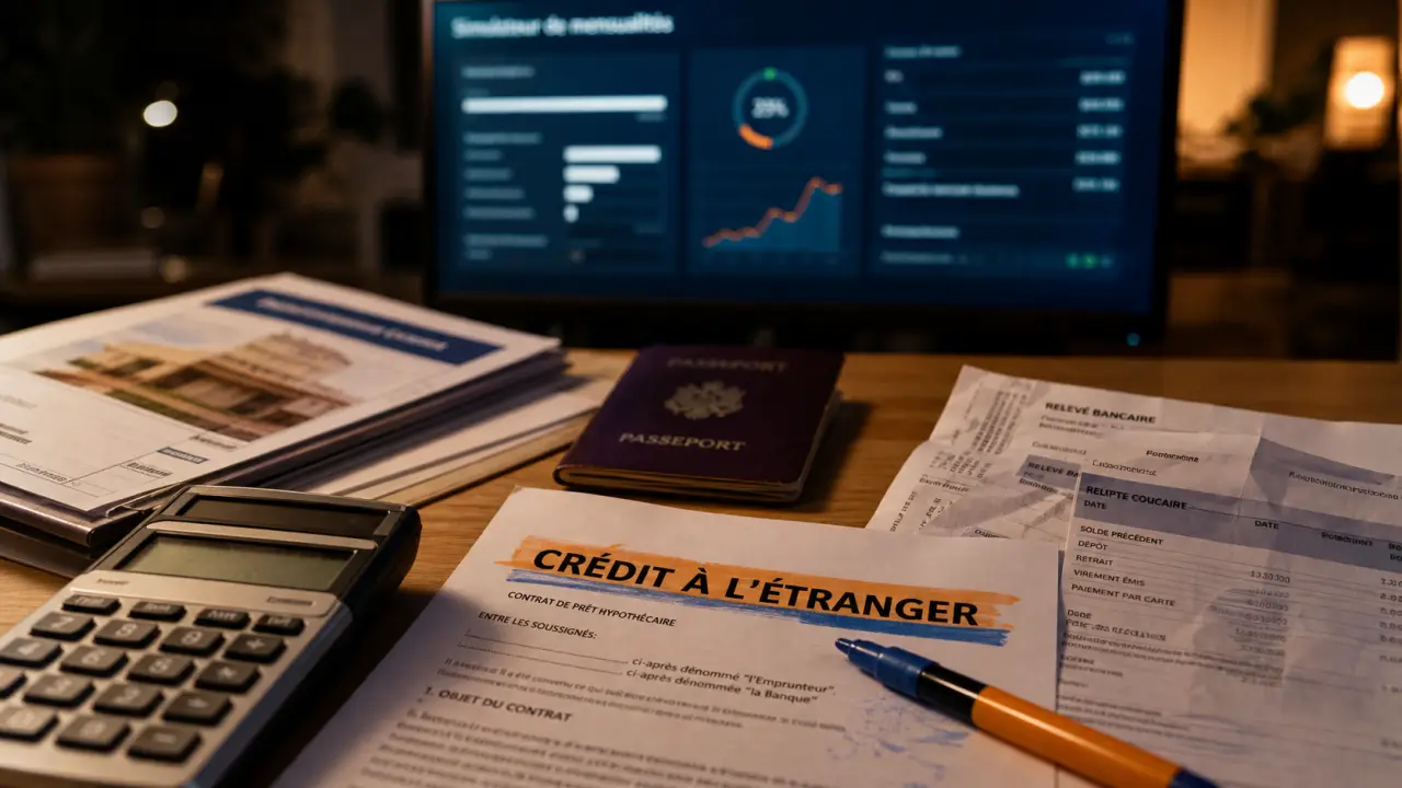 credit etranger : dossier prêt, calculatrice et pièges à éviter