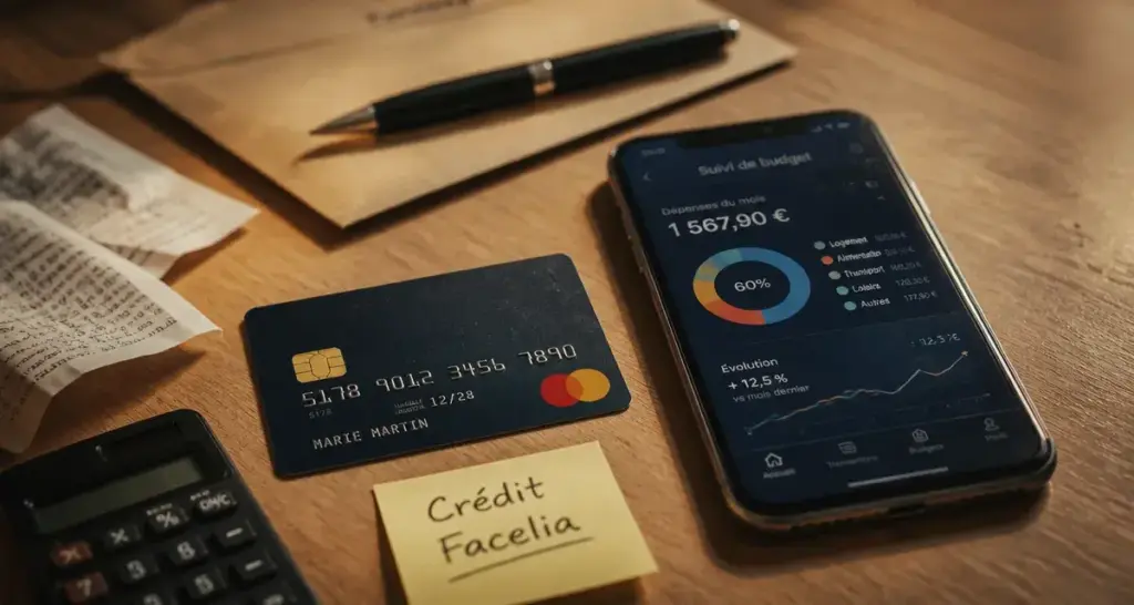 credit renouvelable facelia : carte bancaire et suivi budget