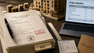 Frais de notaire pour une SCI : ancien 7 à 8 %, neuf 2 à 3 %
