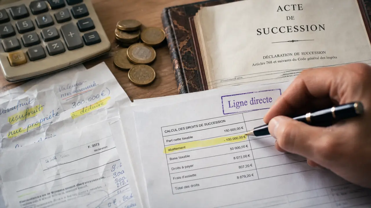 Succession abattement : calcul 100 000 € handicap, résidence principale