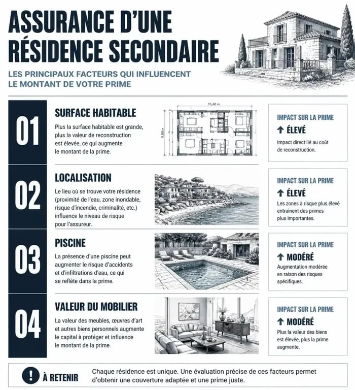 Facteurs influençant le tarif de votre assurance résidence secondaire