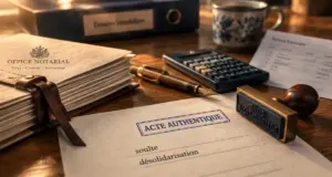 Acte de désolidarisation notaire prix : soulte sur documents notariés