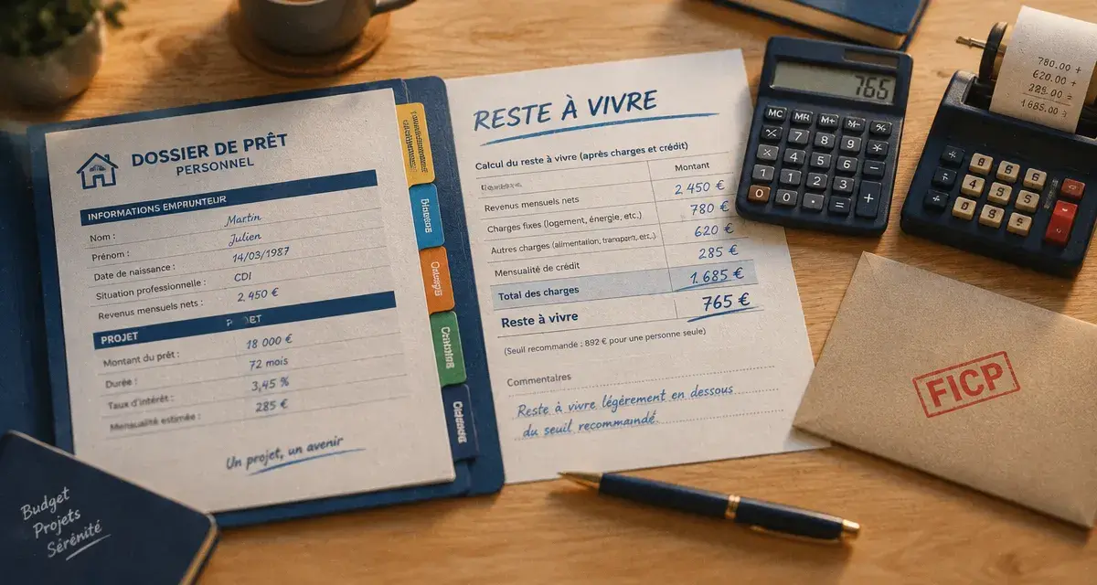 Crédit sans contrôle FICP : dossier de prêt et reste à vivre, solutions encadrées