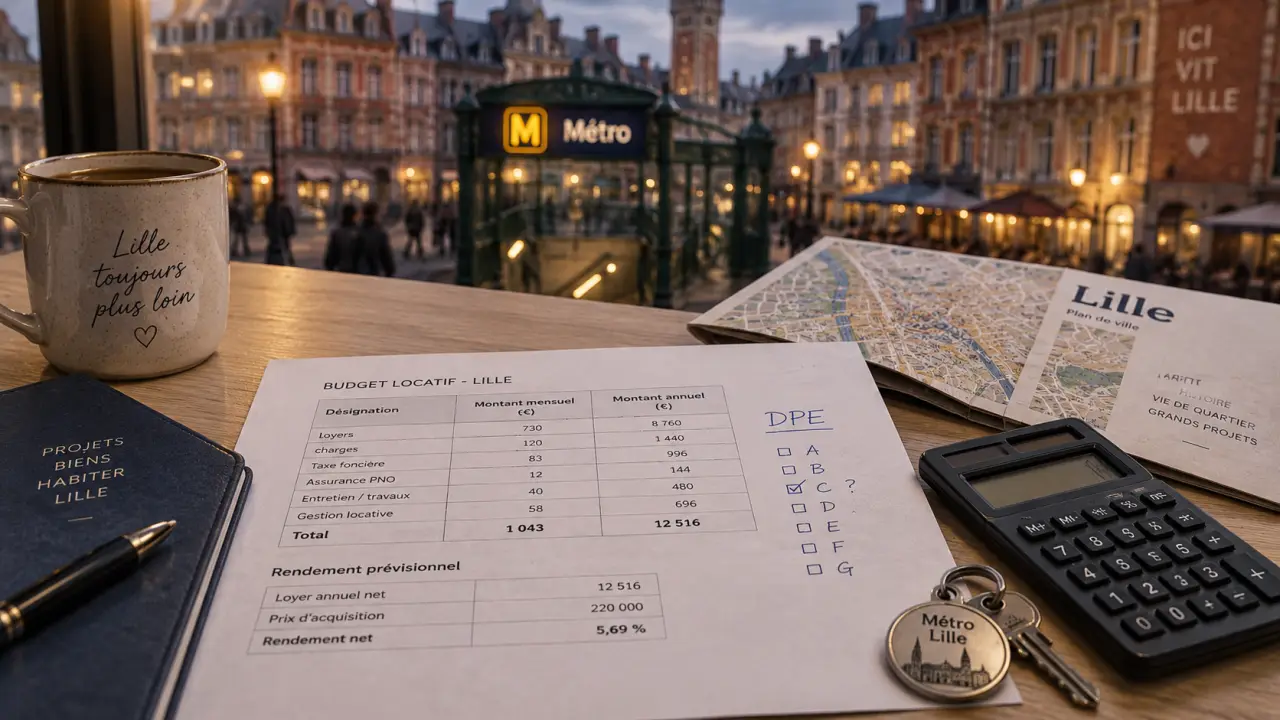 Investissement locatif Lille : loyer plafonné et calcul rentabilité 4 à 7 % brut